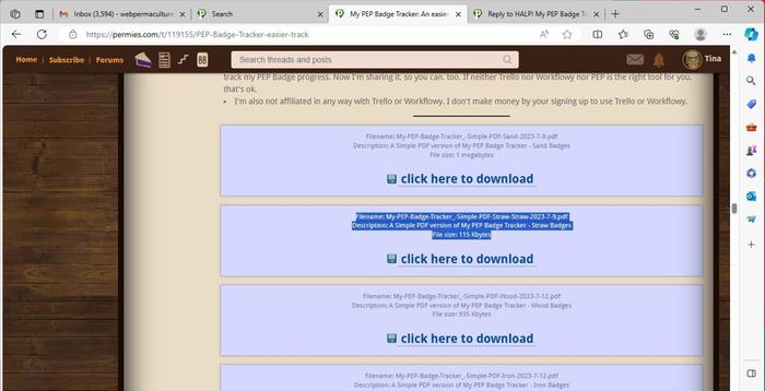 A screenshot of the download page for Ash Jackson's SKIP badge tracker