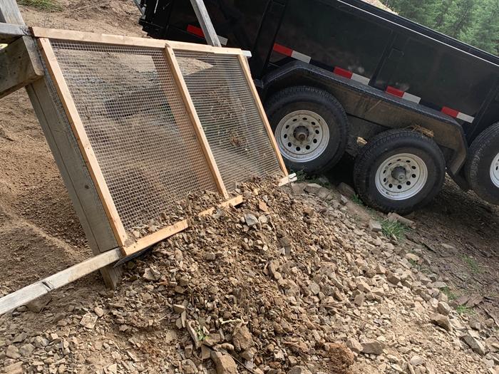 I disassembled and Dave reassembled the improved sand sifting screen