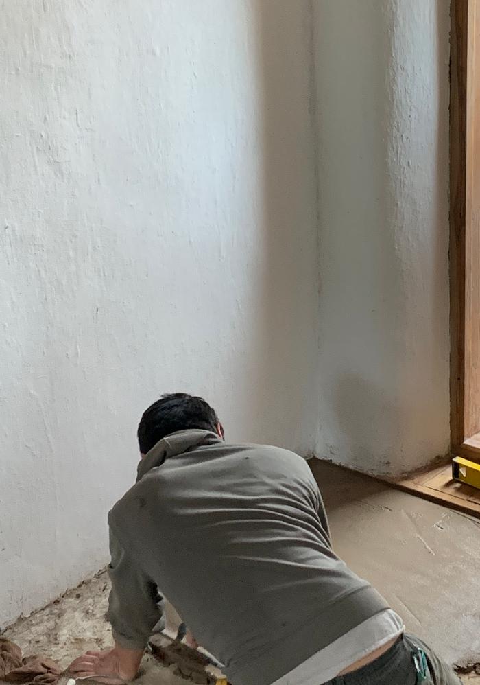 Fred working on the finish floor layer