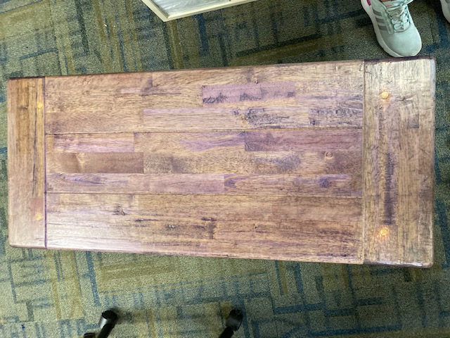 Purple bench top. Yule Gibbons jokes come to mind.