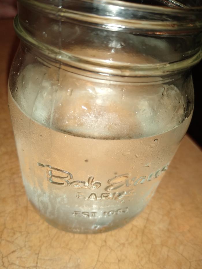 water in jar