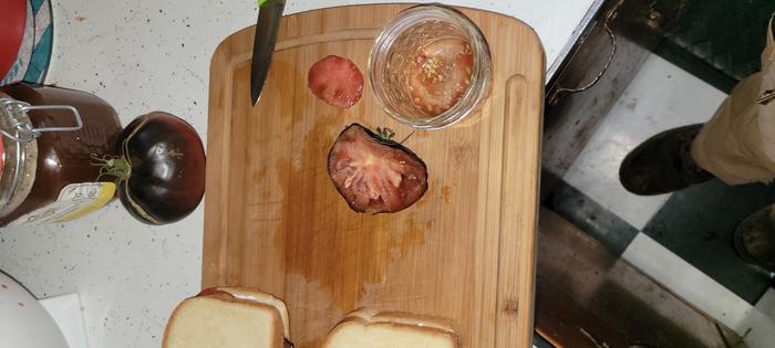 black beauty tomato, highly recommend for sammiches 
