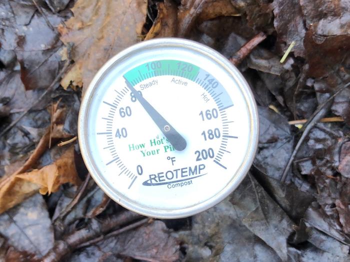 The temperature of my compost pile is rising