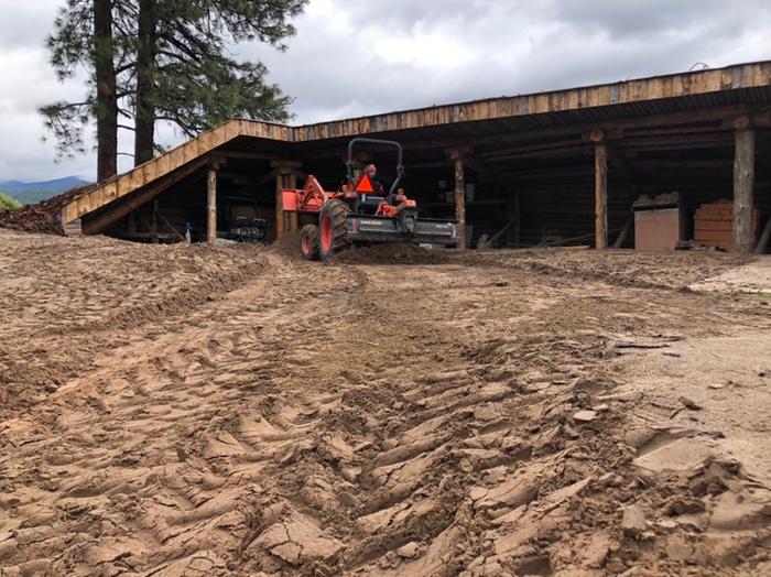 Subtle adjustments to the slope helps to direct water away from the bermshed posts. I’m learning so much about earth works at Wheaton Labs.