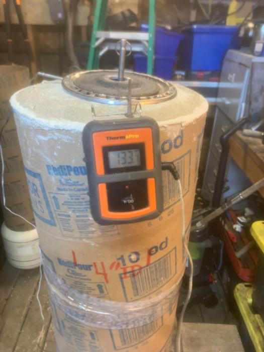 small propane torch to cure refractory