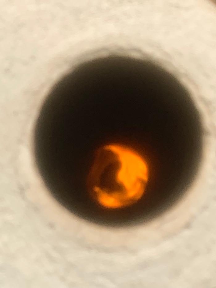 Increasing flame growth in riser