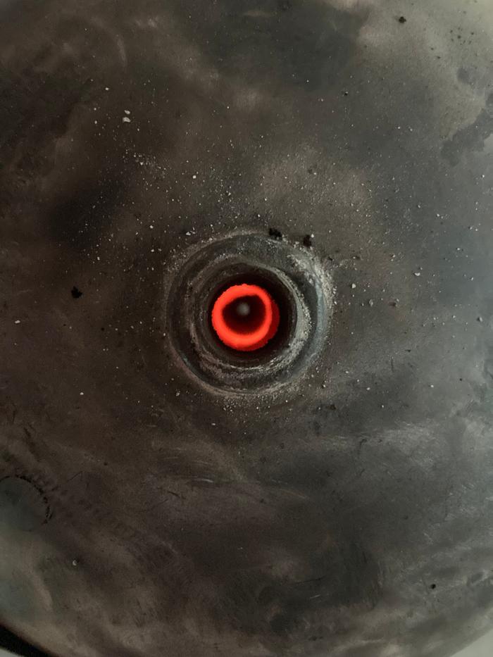 Ceramic riser after shutdown 