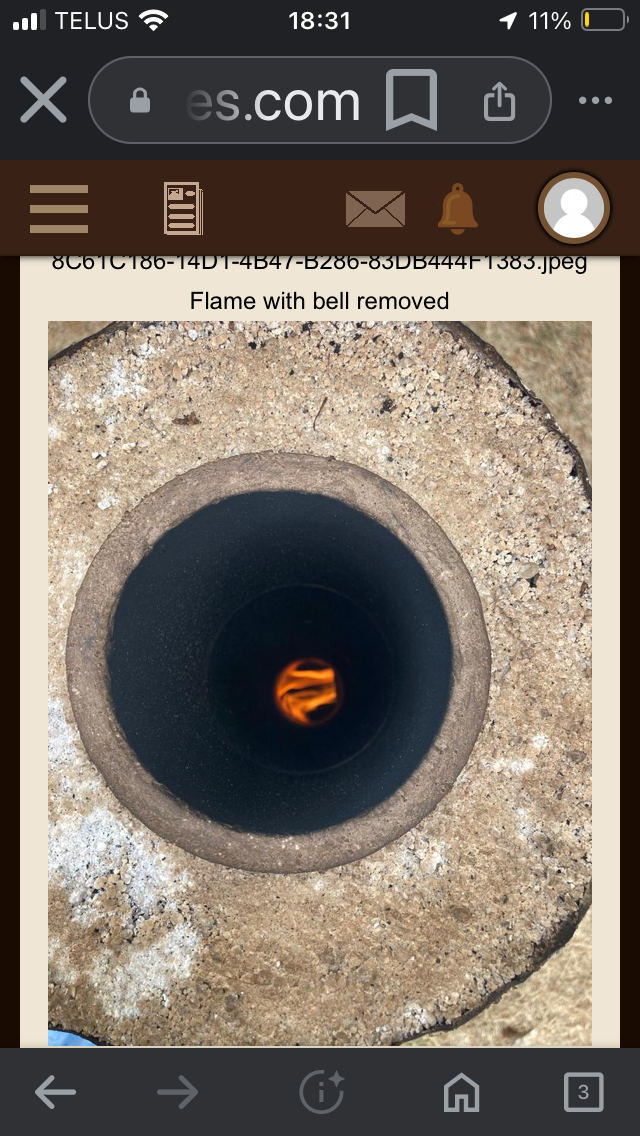 Horizon flame hitting ceramic riser