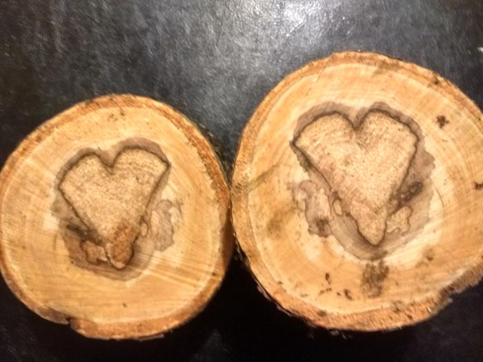 heart shape is a design I noticed on some birch I was chopping up