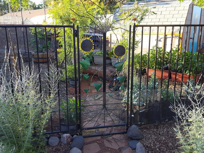 Sunflower gate installed.