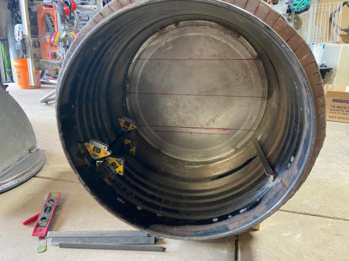 welding the oven shelf mounts