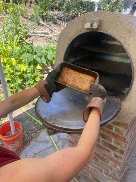 zucchini bread finished baking