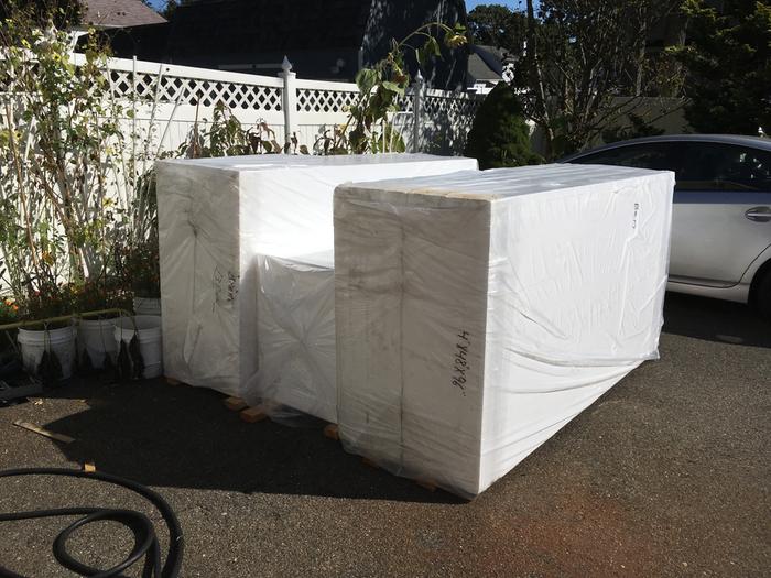Stacks of EPS for insulating