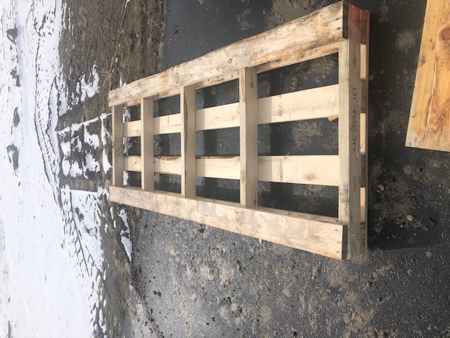 Old pallet in good shape, I broke it down and reused it