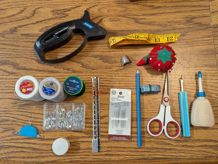 supplies for a sewing box
