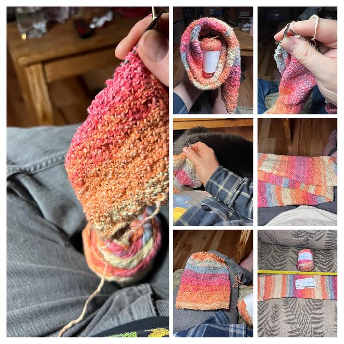 creating a handknit scarf