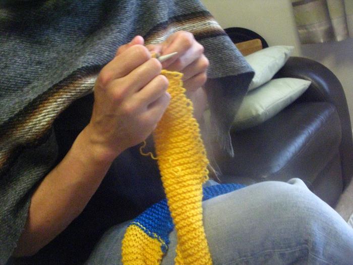 Being knit.