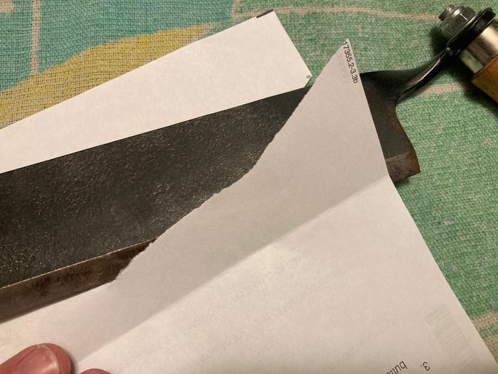 Cut paper before sharpening 