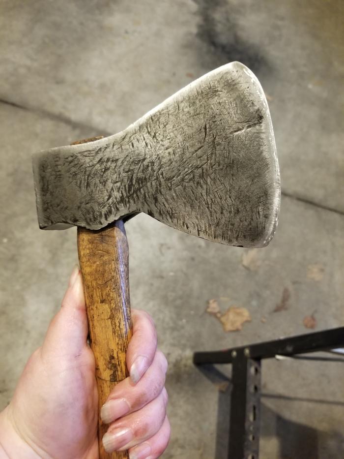 oiled hatchet