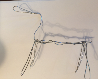 the wire frame for my sheep