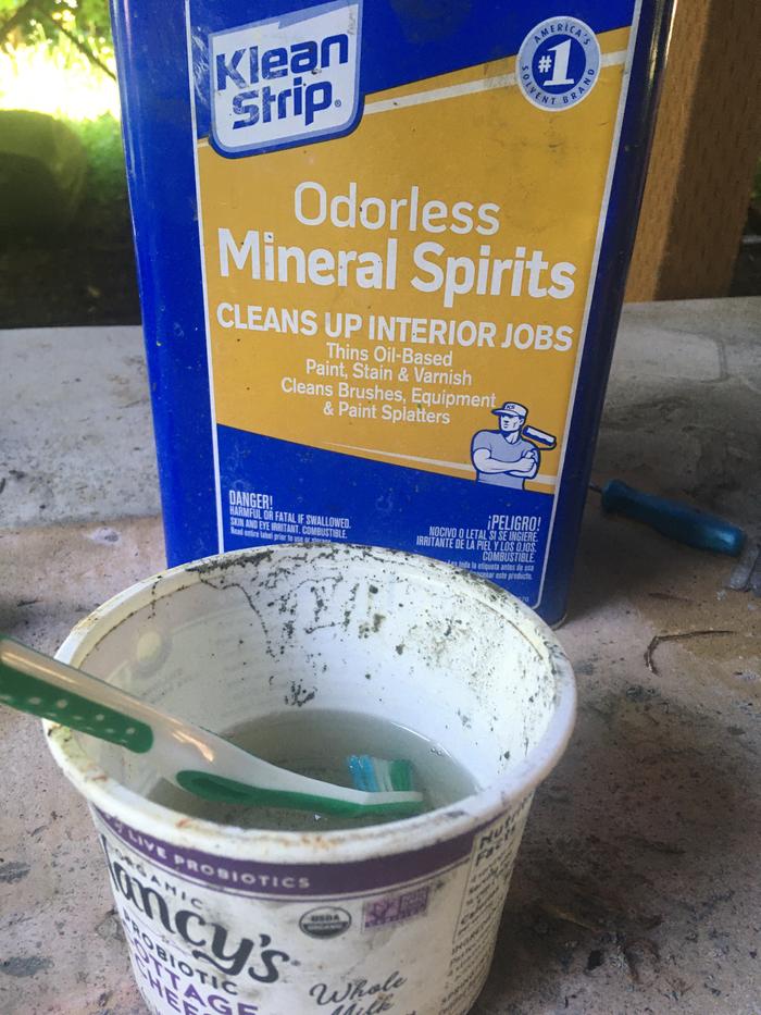 Cleaning with mineral spirits