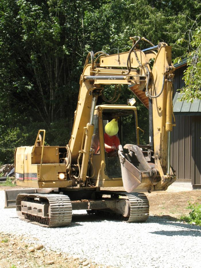 Track packing course crushed rock.