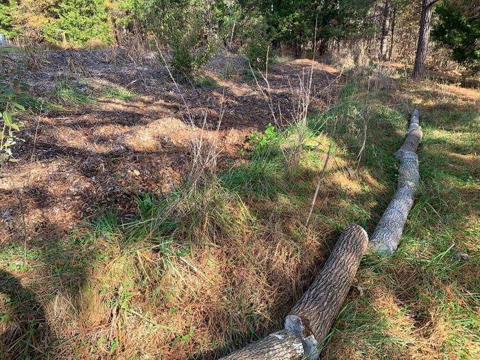 Logs for raised bed garden