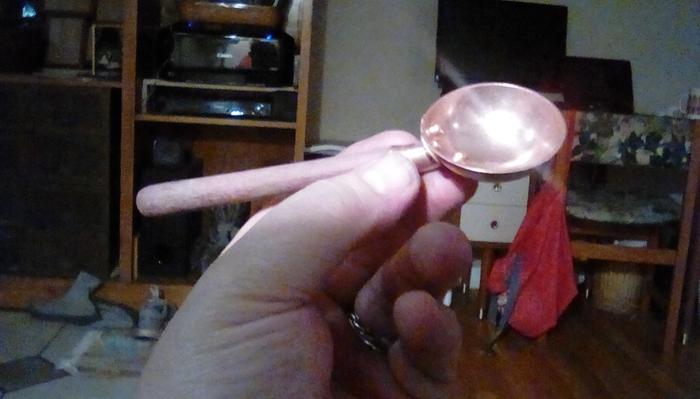 handmade copper coffee spoon