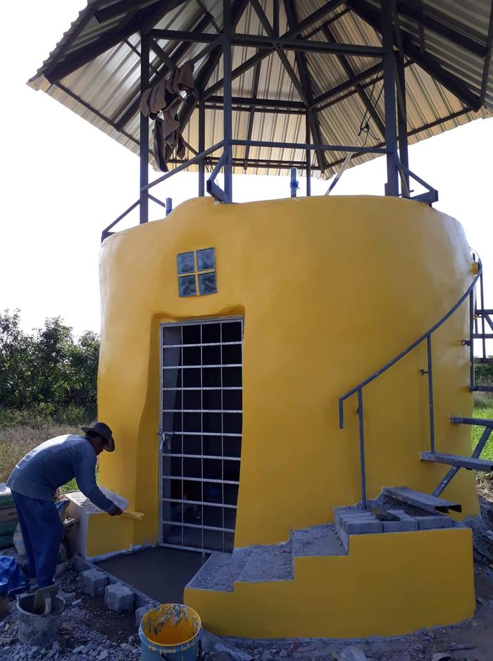 earth bag round house