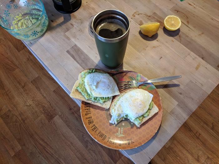 avocado and egg toast
