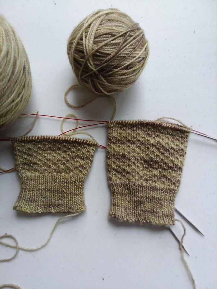 Socks, in progress