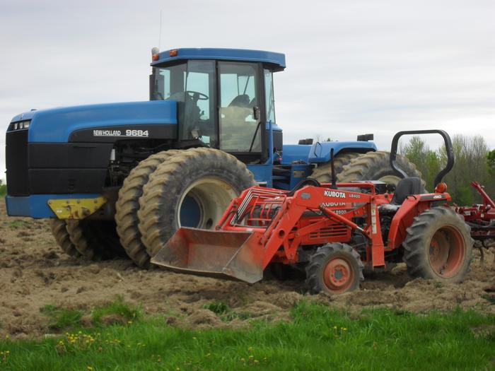 Blue Tractor is 4 times more effecient then the Kubota tractor