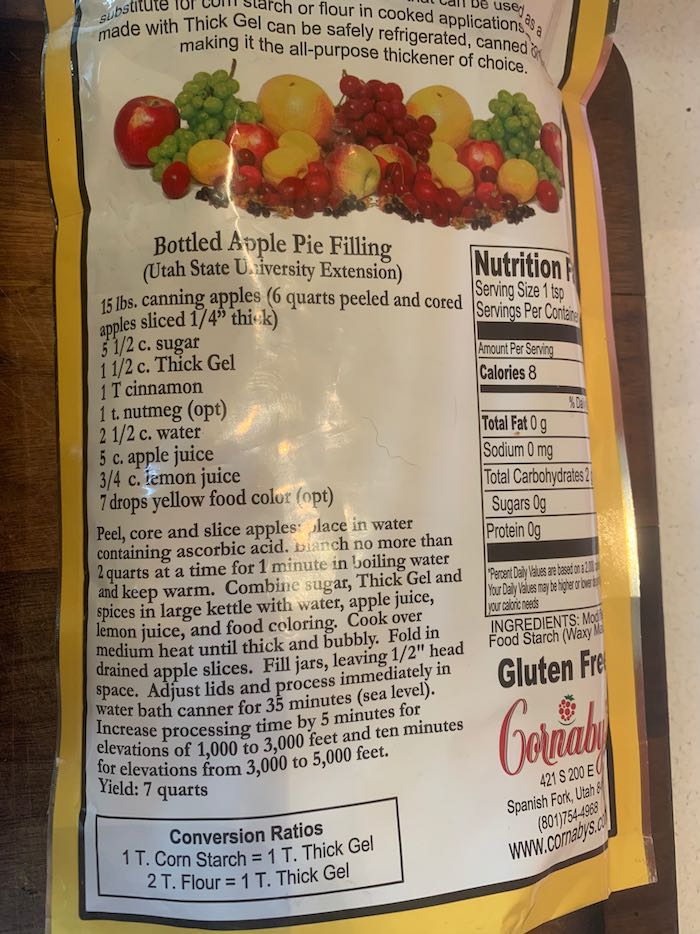 recipe on the back of the bag