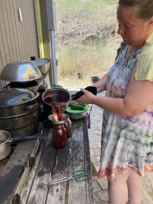 pouring brine