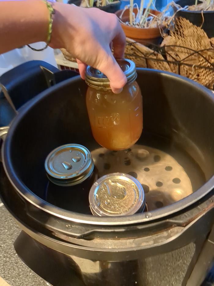 Pulling everything out of the canner (this is the second batch oops out of order).