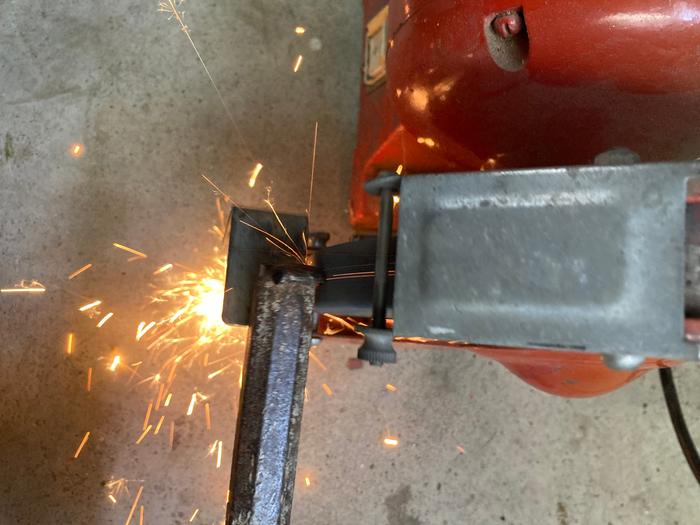 Fixing with a bench grinder 
