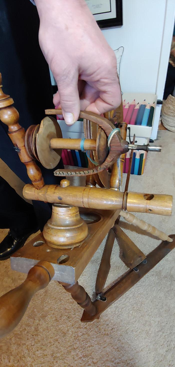 Old flax spinning wheel