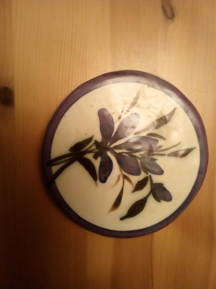 Pretty pottery coaster