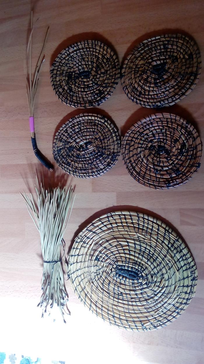 Pine needle coasters