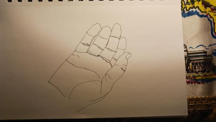 a drawing of my hand