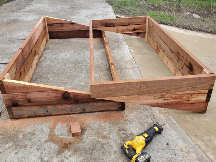 Cold Frame cut diagonally