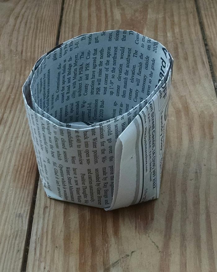 Paper pot ready to go