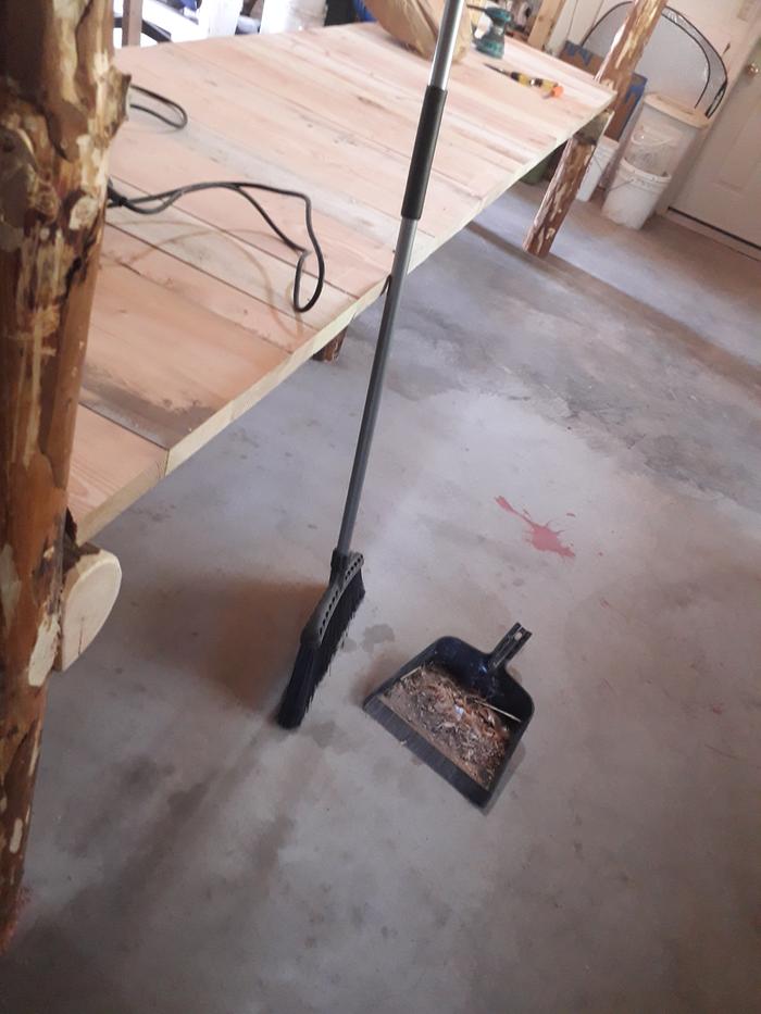 general sweep of pantry and Library after recyclables