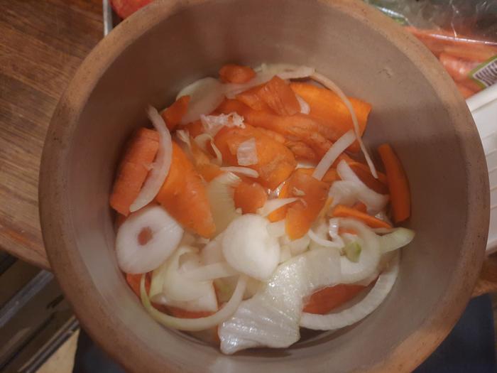 Sliced Carrots and Onions
