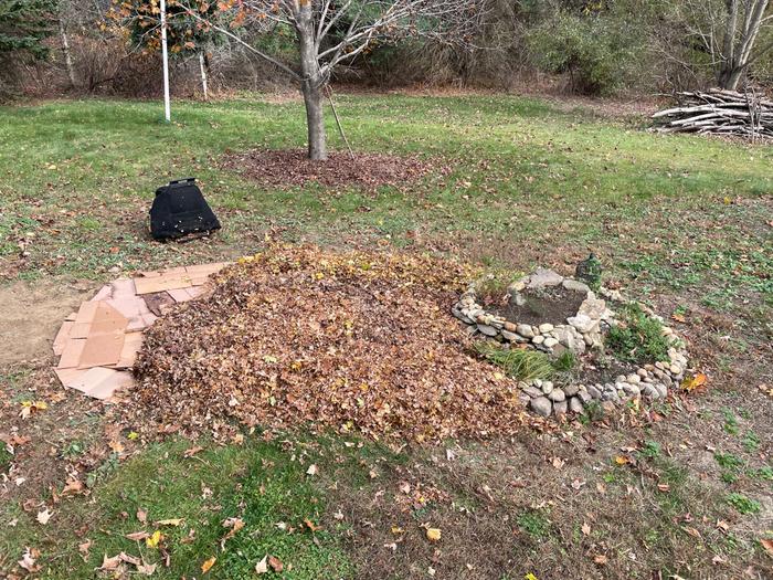 sheet mulching on north side to make room for tipi