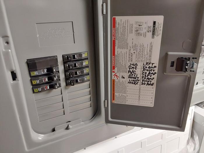 The branch circuit/load side labeling