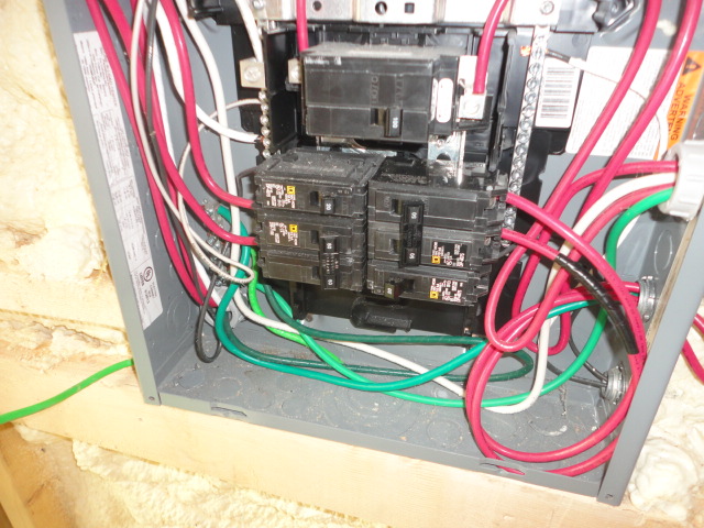 The photo of the breaker box after the new breaker was installed and everything wired up.