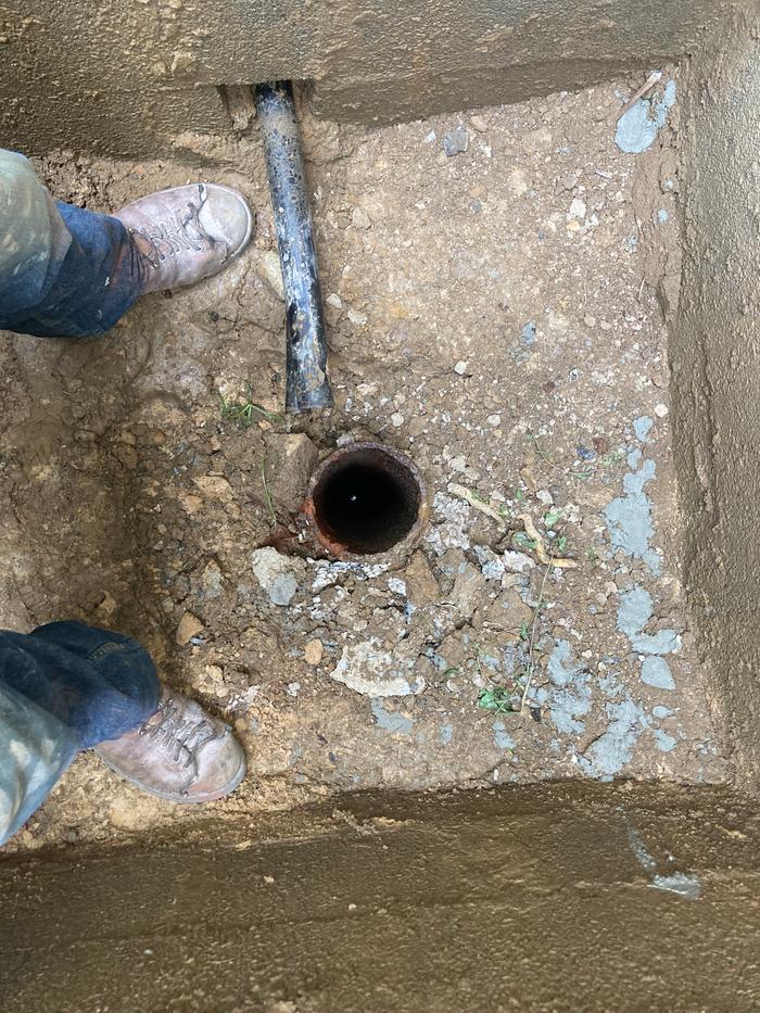 Empty well casing