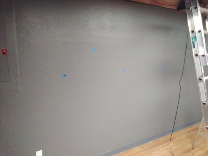 This is an image of the wall before work started. (In one of the rooms anyway.)