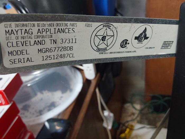 Our model number tag